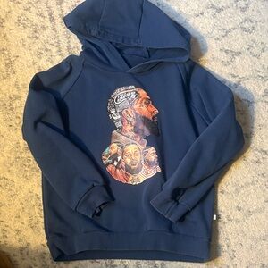 KIds  Blue Graphic Hoodie